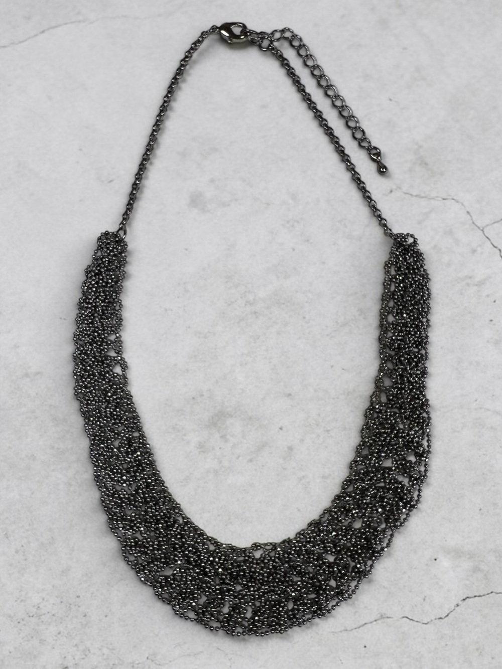 Women's Black Statement Bib Necklace